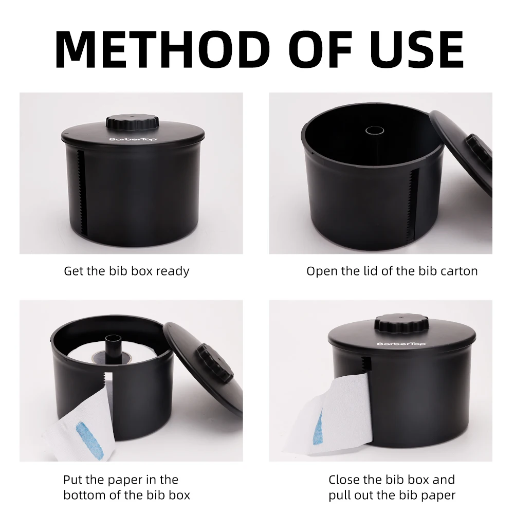 Salon Beauty Barbershop Supplies Disposable Neck Strip Paper Barber Tissue Collar Storage Box