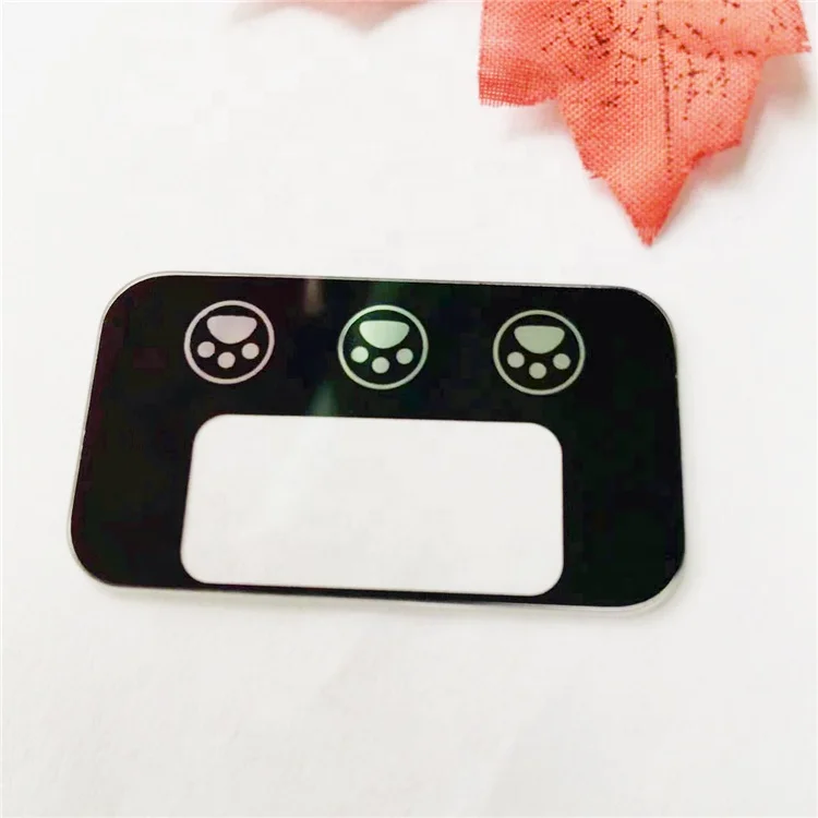 Factory customized Custom 4mm tempered glass Silk screen printing glass for touch screen wall switch glass cover plate