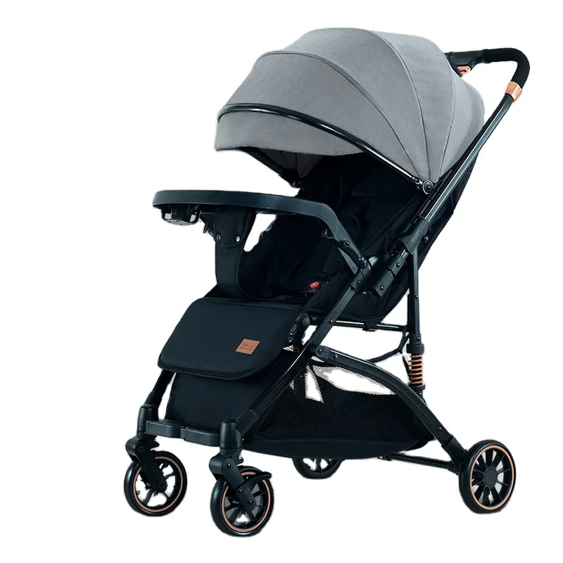 Factory direct supply Light weight easy fold travel pram deluxe baby trolley for Baby outdoor recreation