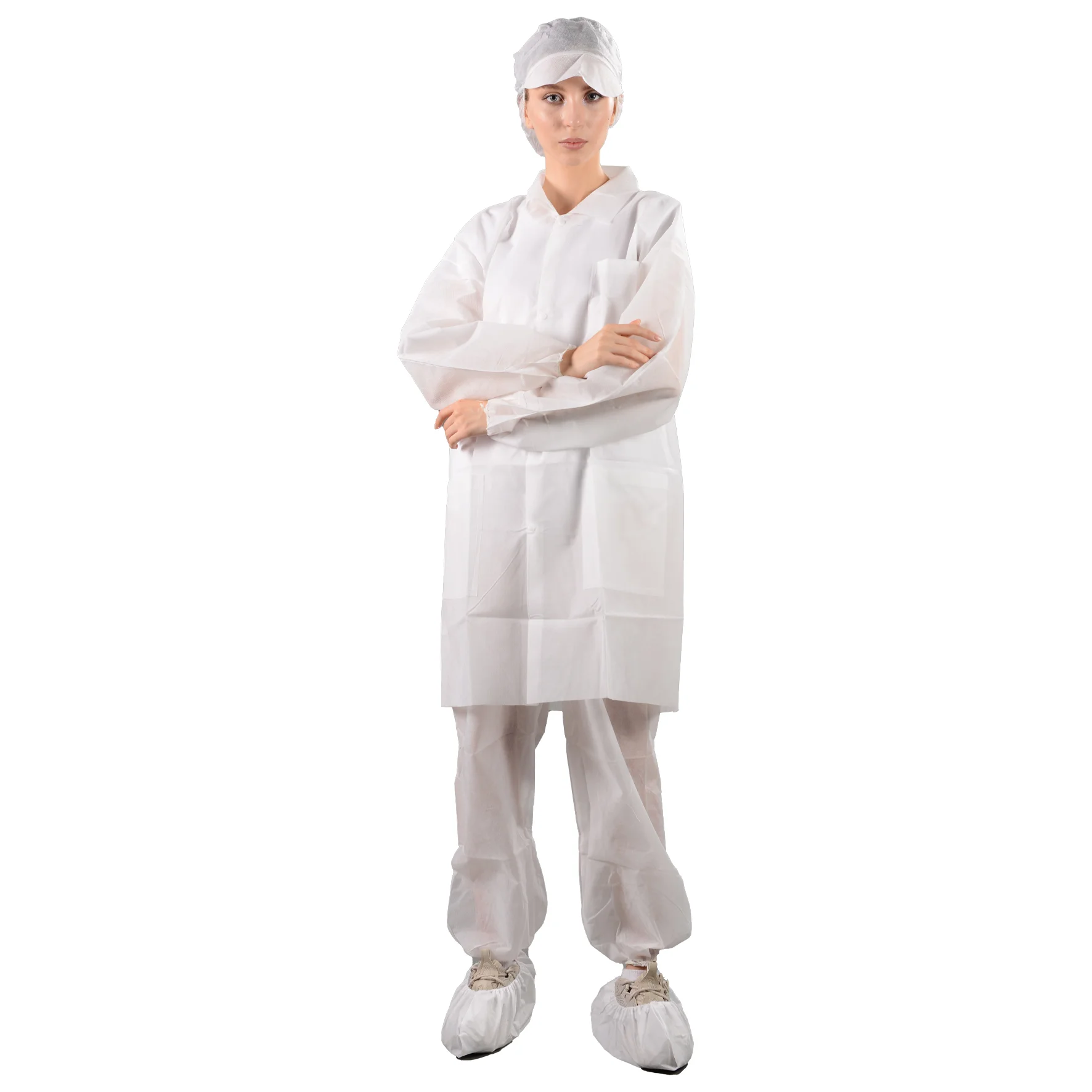 CE/ISO lab coat clean room non woven lab coat full body disposable use