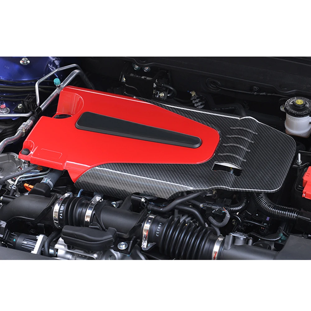 Fuxuan  Engine Valve Cover Bonnet Hood Type-R Style for Honda Civic 2016-2017 2018 2019 2020 Accord 10th 2018-2020 1.5T