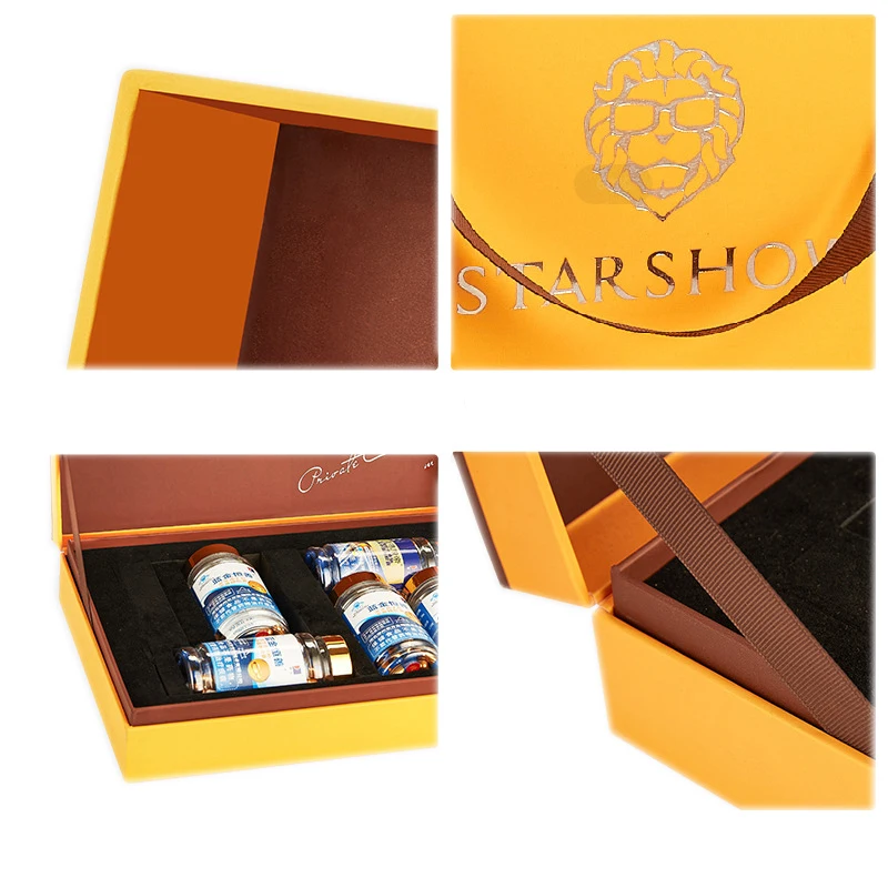 Custom Eco-Friendly Luxury Yellow Beauty Product Gift Box Logo Cosmetic Product Skincare Box Packaging