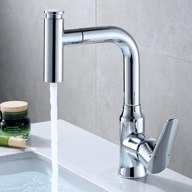 KAIJ Pull Faucet Basin Mixer Tap Hot Product Deck Mounted Luxury Anti Splash Filter Modern Basin Faucet