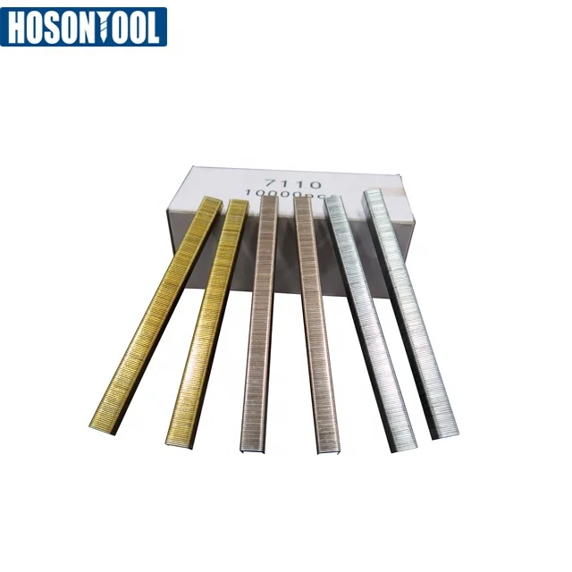 Pneumatic Stapler Pins Top Sales Gauge 22GA  71 series Fastener Furniture Wood Used Staples