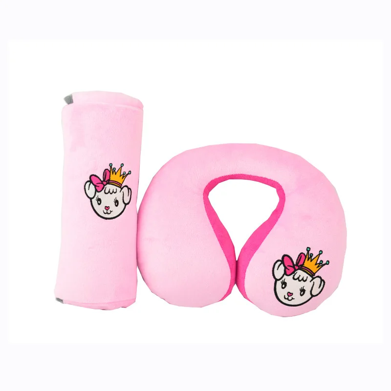
Leadershow Custom Plush Seat Belt Baby Children Head Sleeping Pillow Orthopedic Neck Rest Car Pillow 