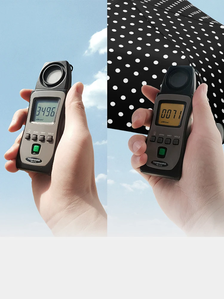 Dot Stripe Printing Portable Fashion Black Coated Lightweight Sunshade Umbrella For Summer