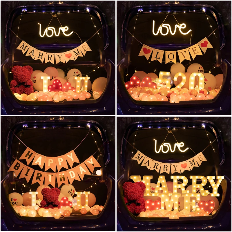 Custom Light Up Sign English letters LED Marquee Letter Alphabet Lights