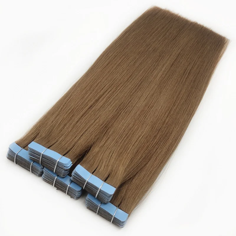 Chinese Factory Wholesale Virgin Russian Tape Ins Hair Extensions Top Selling Products