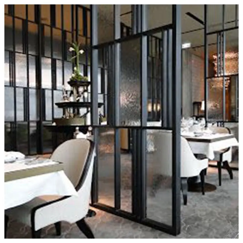 15mm Solid Plate Laser Office Partition Metal Matt Golden Room Dividers Decorative Stainless Steel Folding Screen For Nightclub