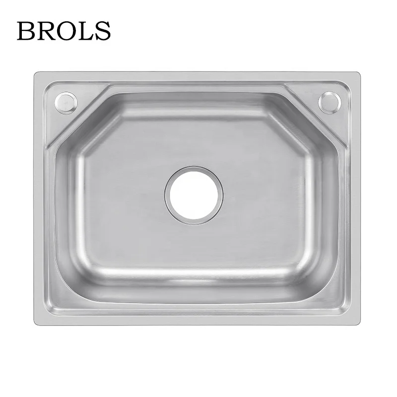 Family Use Single Bowl Laundry Stainless Steel Single Sink Vehicle Sink for Kitchen Brushed Modern Kitchen Sink