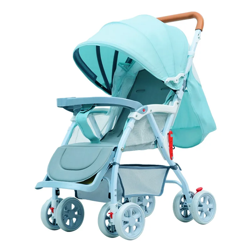 Hot selling Baby stroller Bamboo rattan mat stroller light pram can sit and lie on four wheel baby stroller