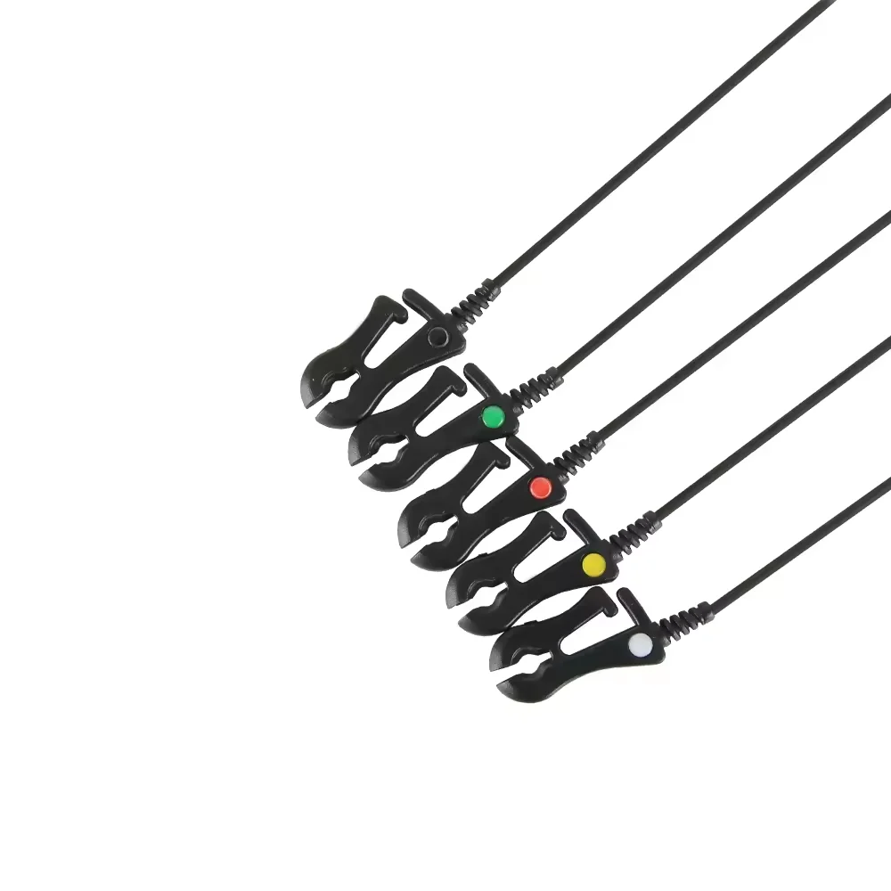 OEM Patient ECG Cable, Carbon Fiber 5 Lead IEC pinch ecg lead wire cable for IVY ecg machine