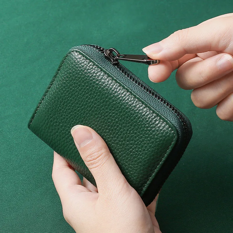 Верхний слой из воловьей кожи RFID multi Слот ID держатель для карт большая емкость органных