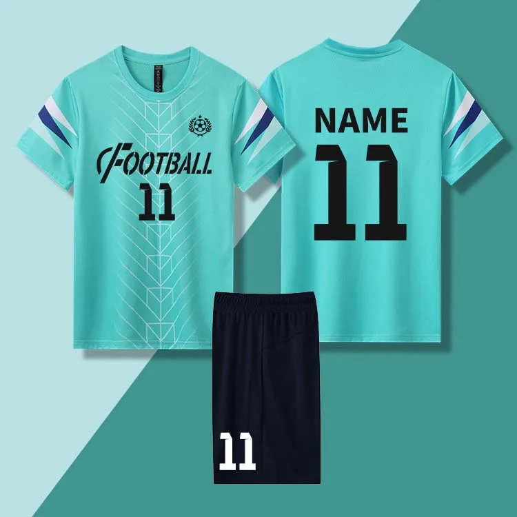New Model Wholesale Top Thai Quality Camisetas De Futbol Soccer Jersey Uniforms Sets For Kids Men