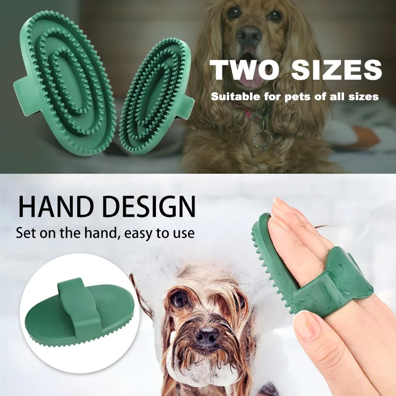 Factory Wholesale Custom Logo Rubber Horse Grooming Brush