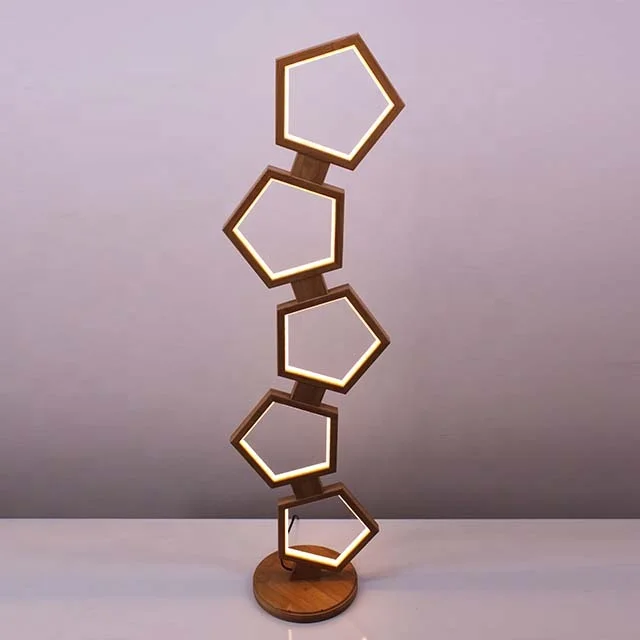 
Residential modern home decor foot switch online 24W bamboo LED floor lamp 