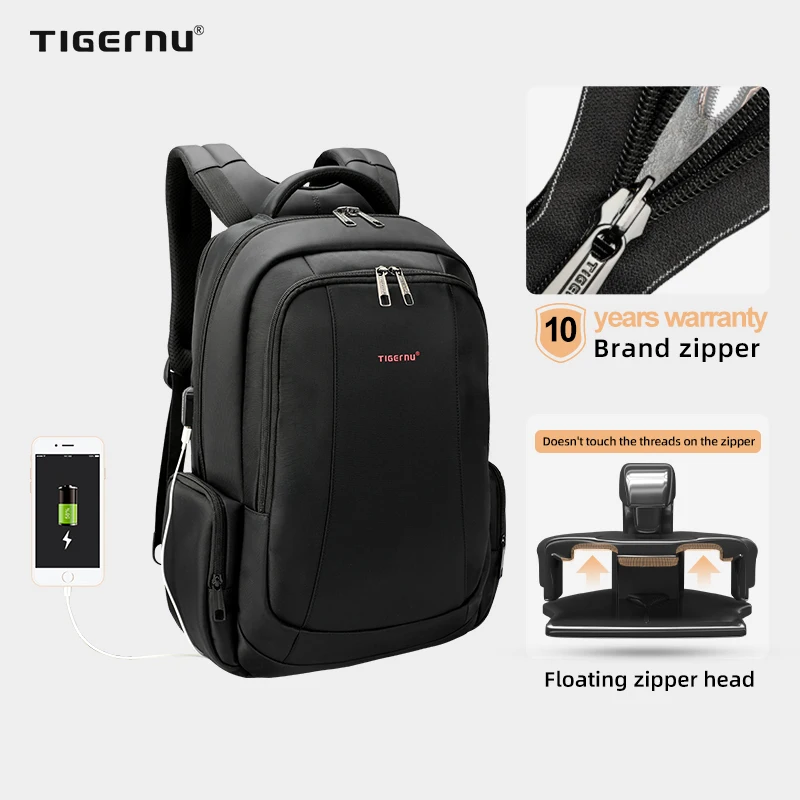 Tigernu T-B3143USB водонепроницаемый рюкзак для ноутбука с usb-портом зарядки