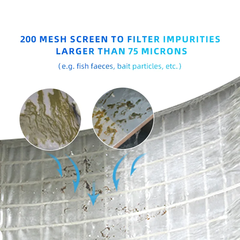 QihangRAS customizable under gravel filter for shrimp tank 75 micron mesh seive filter aquarium koi pond sieve filter