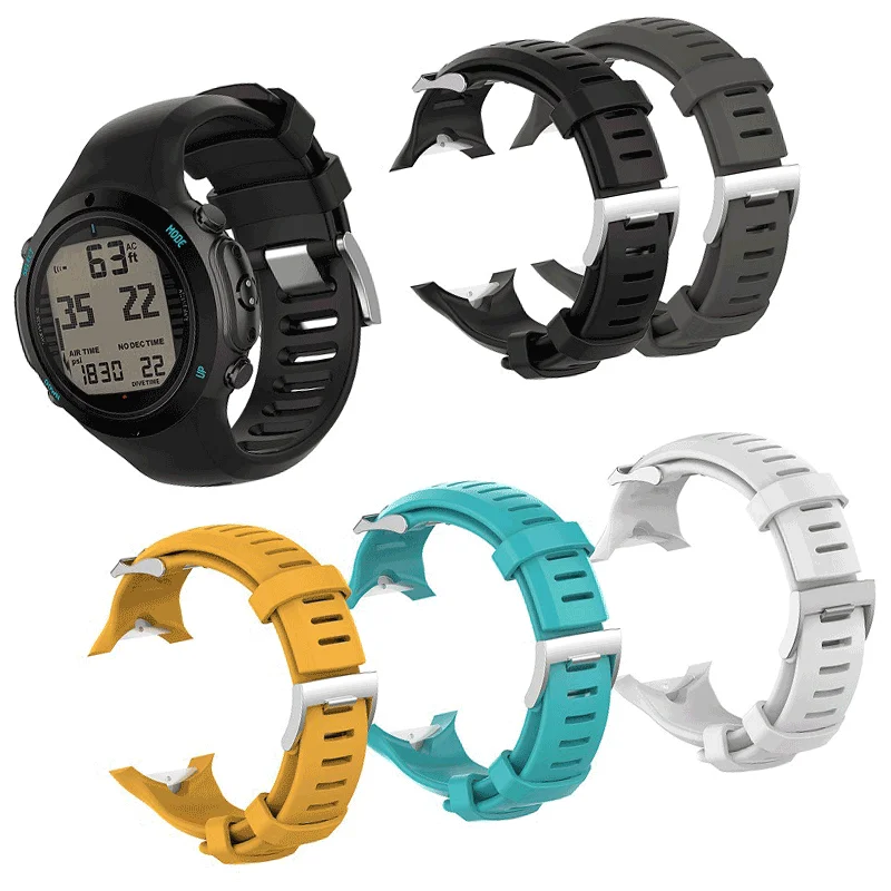 Ремешок для часов Qiman для SUUNTO D6, спортивный ремешок для дайвинга для SUUNTO D6i NOVO/ZULU, резиновые ремешки для часов