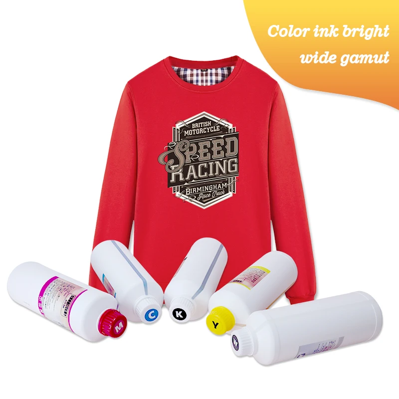 Manufacturer Premium DTF Pet Film White Transfer Pigment DTF Ink 1000ml for A3 Film DTF L1800 Printer T-shirt Transfer Printing