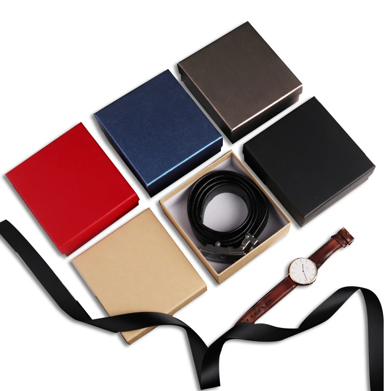 Printing logo gift cardboard kraft paper belt boxes custom bracelet paper gift jewelry packaging box