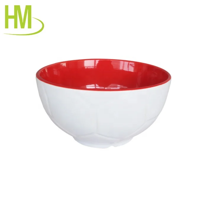 embossed inner color ceramic soup bowl stoneware ceramic football bowls