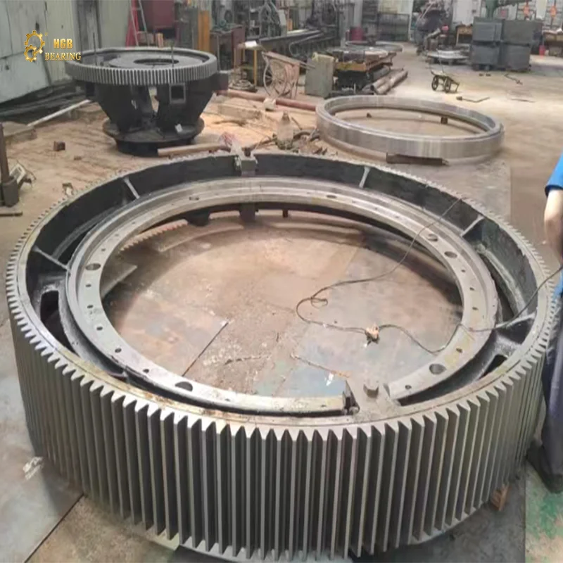 China excellent Factory hot sale customized Forging large ring gear girth gear rotary klin ring gear
