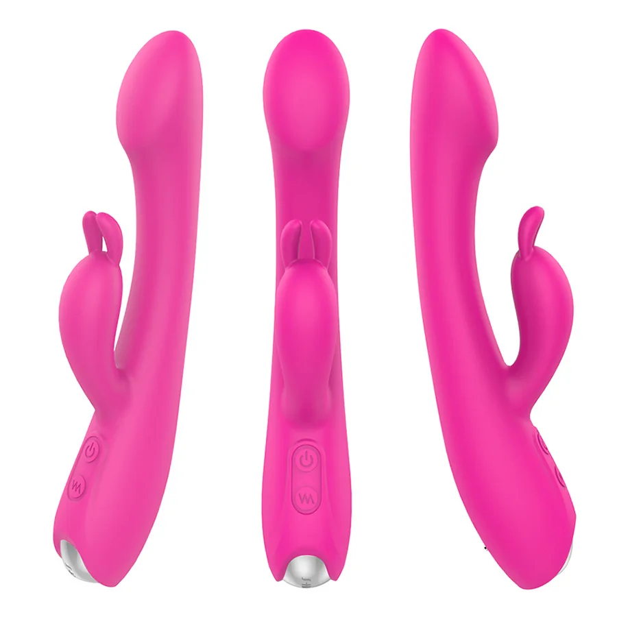 
dropshipping Oem Sex Toys Rabbit Vibrator LED Gspot Dildo Pussy Clitoral Stimulation With Bunny Ears Sex Toys For Women 