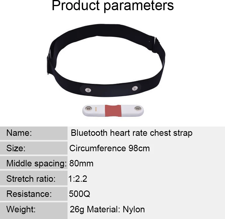 Custom LOGO Exercise Heart Rate Belt Bluetooth Heart Rate Monitoring Chest Strap for Cycling Running