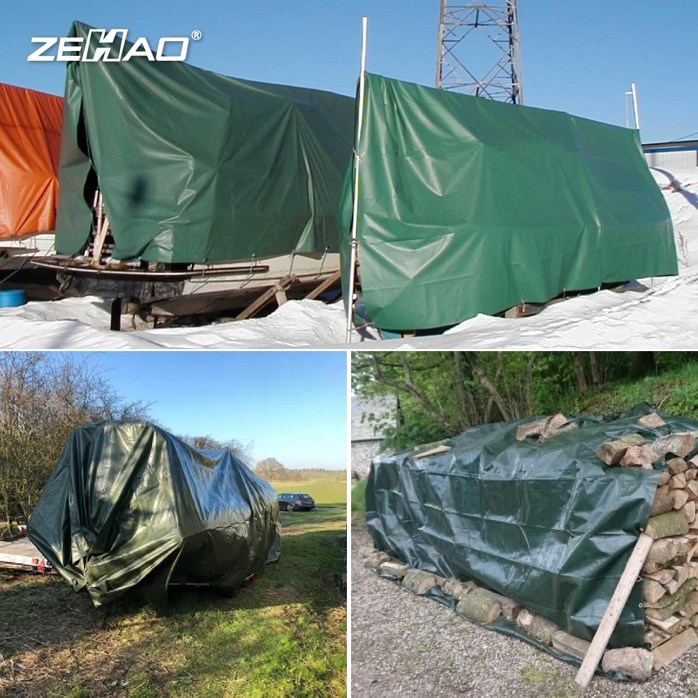 180GSM темно-зеленый Ультрафиолетовый покрытием сверхмощный PE брезент