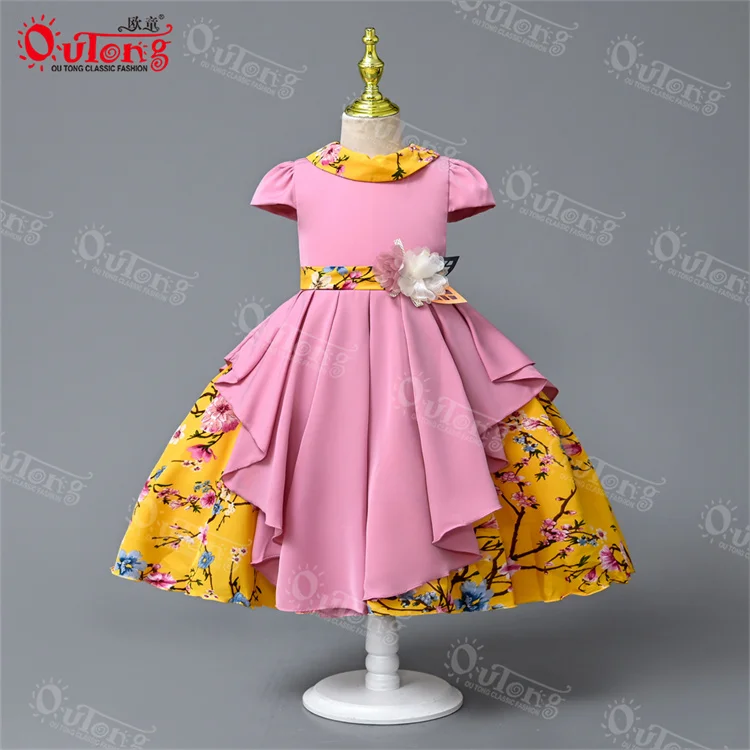 Yoliyolei Summer Baby Girls Princess Sleeveless Flower Formal Attire Kids Sharara Dresses For Girls Of 7 Years Old