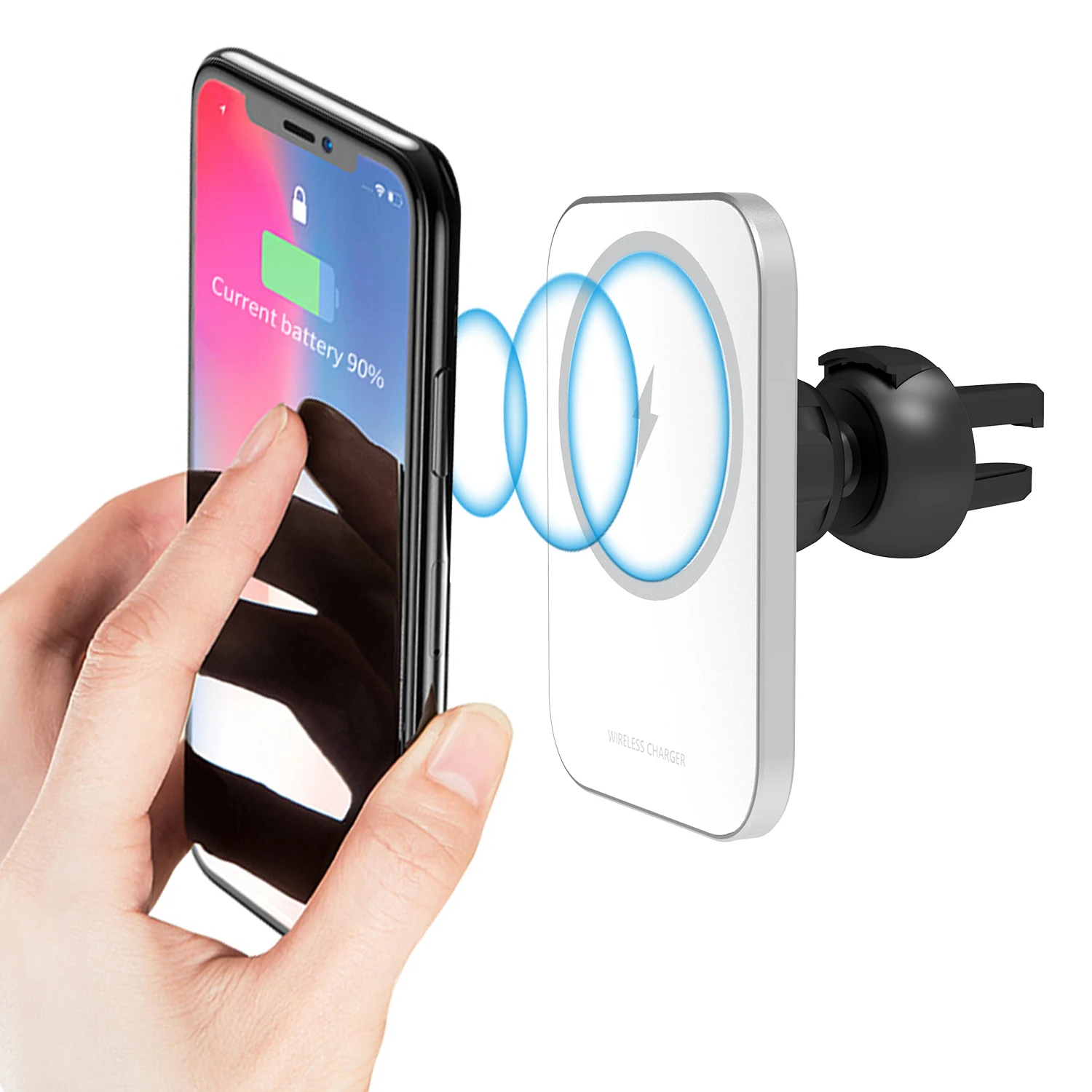 Upgraded New Product Portable Magnetic 15W Fast Charging Mount Phone Holder Wireless Car Charger