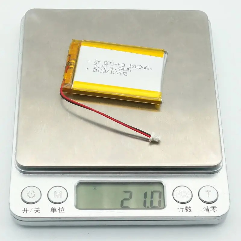 
Custom Micro 603450 3.7V 1200mAh Lipo Battery For Electric Products 