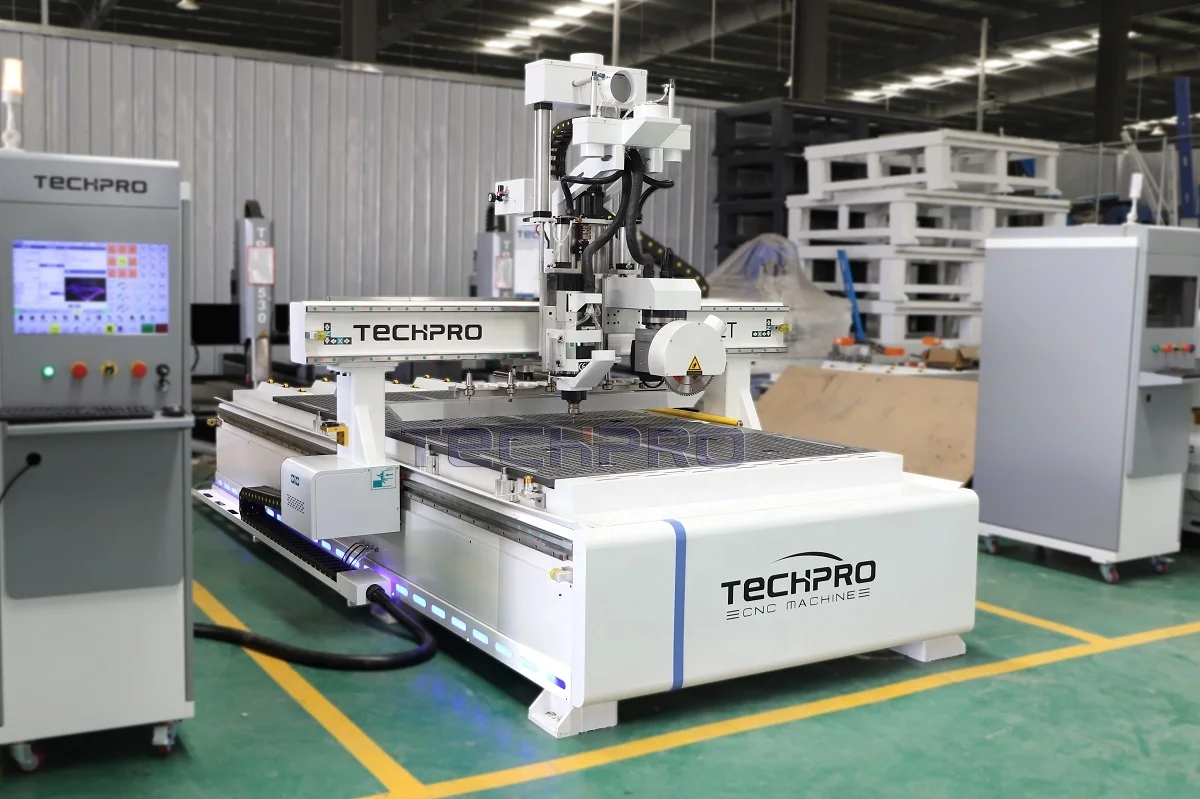 TechPro 3 оси пильного диска резьба по дереву машины для резки 1500*3200mm машина с 3d линейная Автоматическая смены инструмента горячего сбывания