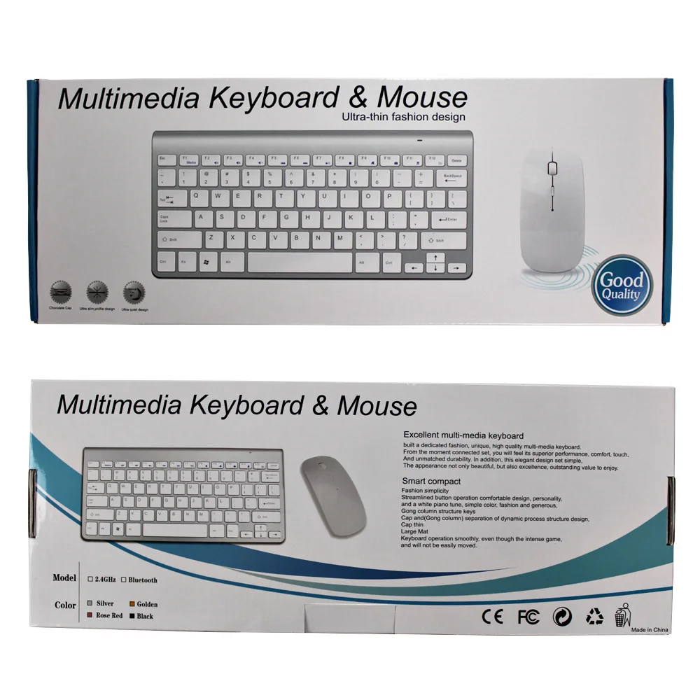 High Quality Wireless Keyboard Mouse Combos 78Keys Mini BT Keyboard And Mouse Set For TV Laptop