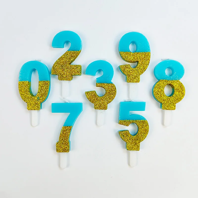 Number birthday candles from 0 to 9