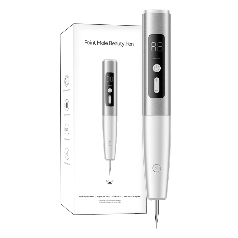 Mini Tattoo Face Dark Spot Moles Skin Tags Warts Mole Removal Pen 3.7V Mole Remover Nano Needles Skin Pen for Face Home Use 2W
