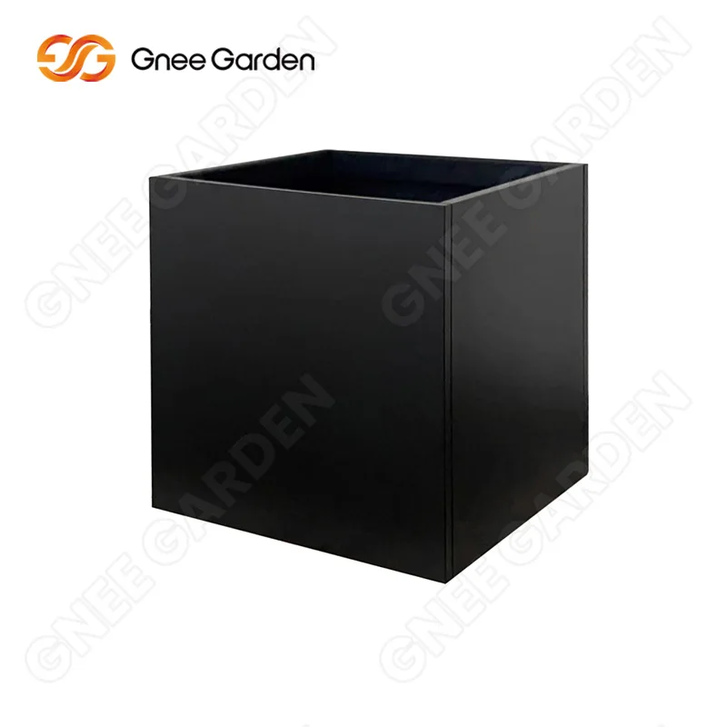Customized high quality steel square flowerpot Galvanized Sheet flower pot metal planter