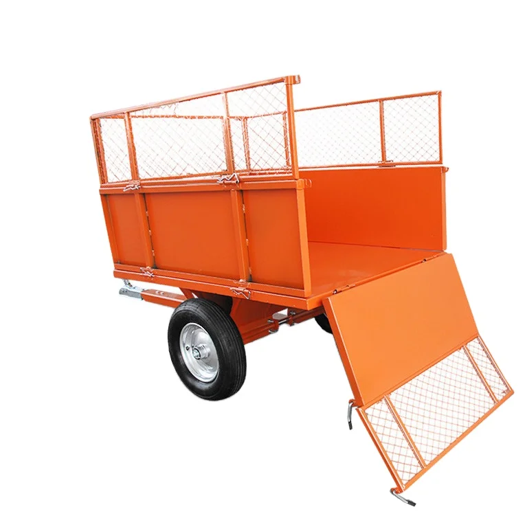 china off road steel atv forest forestry tent towed camping camper wood log trailer dump farm utility atv quad folding trailer