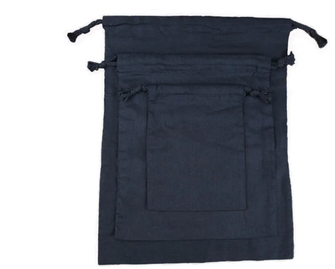 black soft cotton drawstring bag eco-friendly cotton cloth bag advertising promotional bag