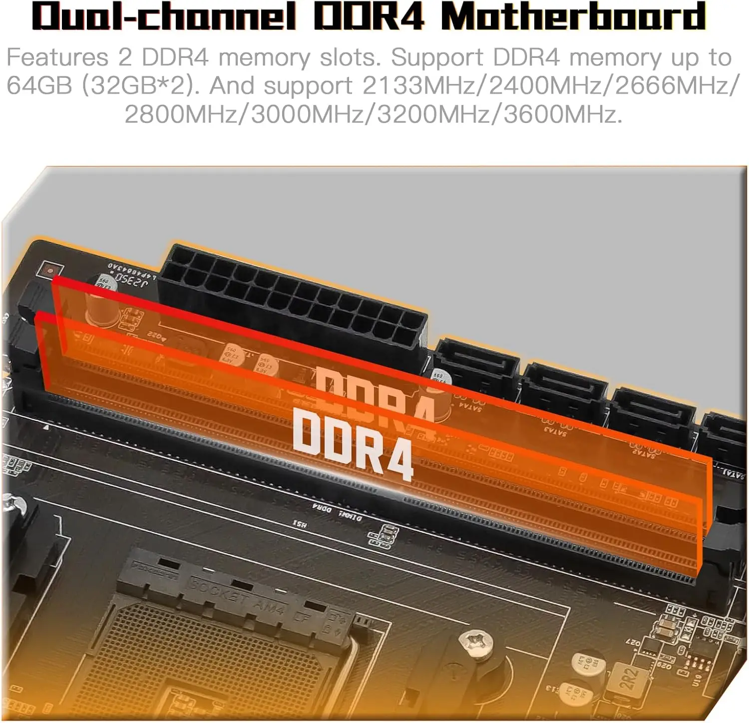 AM4 Motherboard AMD Ryzen Gaming Motherboard Dual Channel DDR4 Max 64GB NVME/NGFF M.2 PCIe 3.0 SATA 3.0 USB 3.0 Gigabit Ethernet