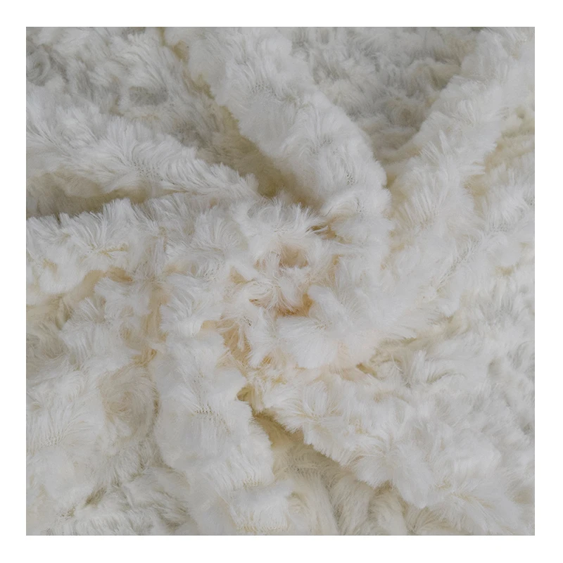 
10mm small rabbit hair Korean version brush flower embossed clothing toy bags twist flower Wrasse rabbit flannelette m 