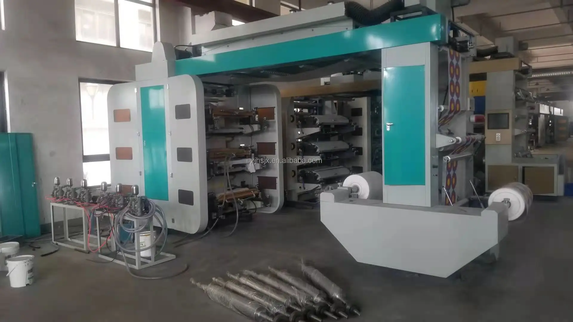 YTB-61200 High speed thermal paper and plastic film flexo roll to roll printing machine 5 color