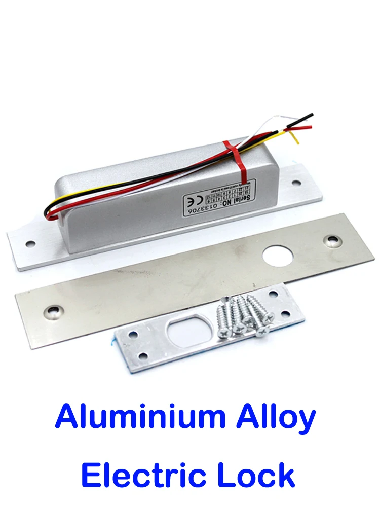 Mini Electric Bolt Lock Access Control System Electric Mortise Four-wire Low Temperature/Time Delay Glass Door DC 12V NC