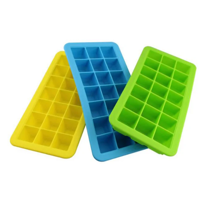 21 Ice Cubes Honeycomb Ice Cube Tray Popsicle Molds Silicone Ice Mold Divided Trays with PP Lids