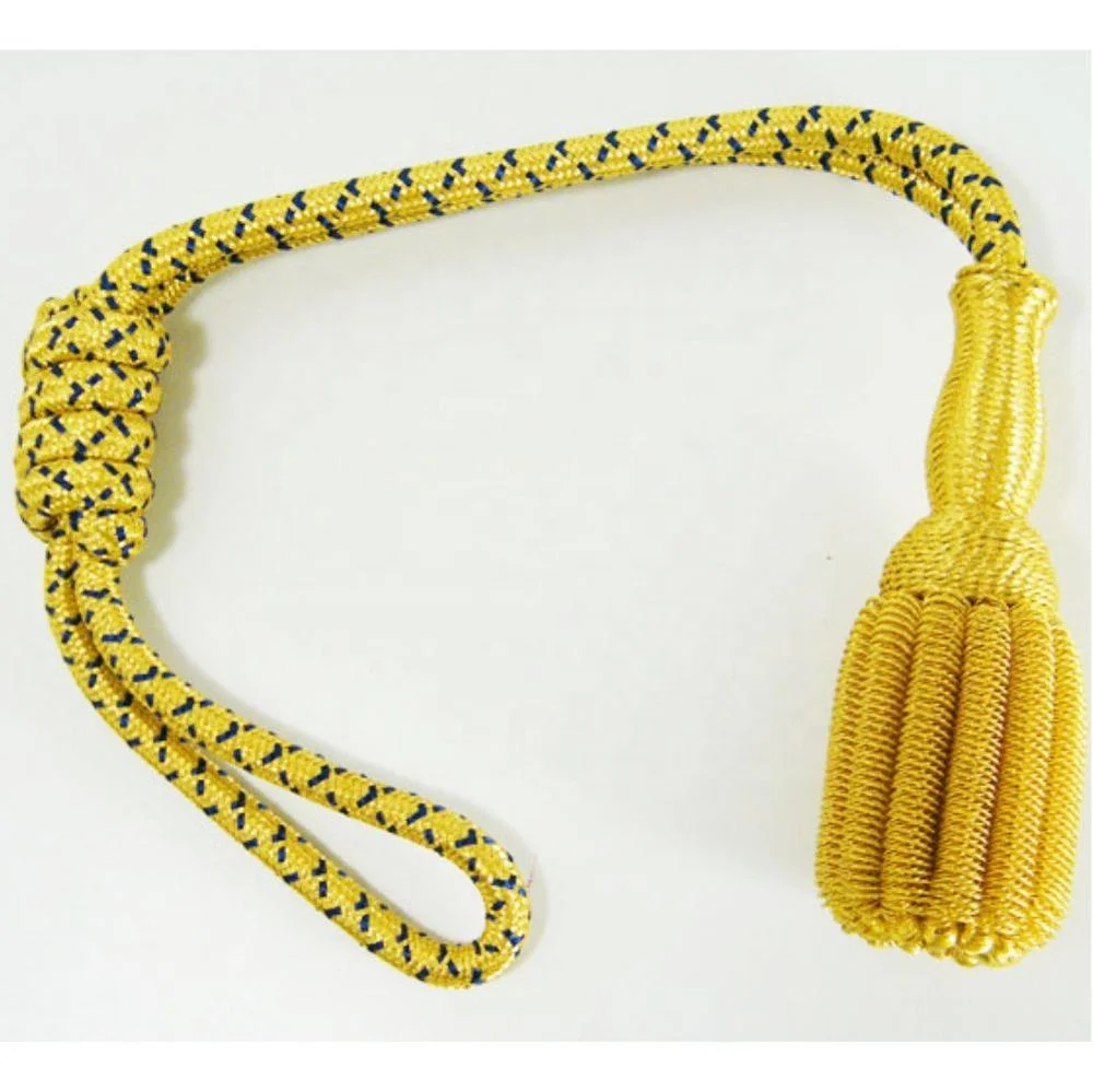 Gold and Silver Sword Knot Portepee Chile Ecuador Flag Ship Bullion Wire Sword Knots Wholesale Porteppee Knots High Quality