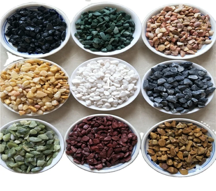 Colorful  Landscape Stone Gravel Stone Pebbles Small Size Cobble For Park Driveway Yard Gard