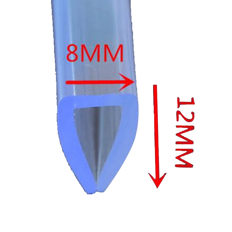 glazing U channel Silicone Rubber Seal Strip Vinyl PVC Edge Trim for building Glass Sliding Window Door Seals