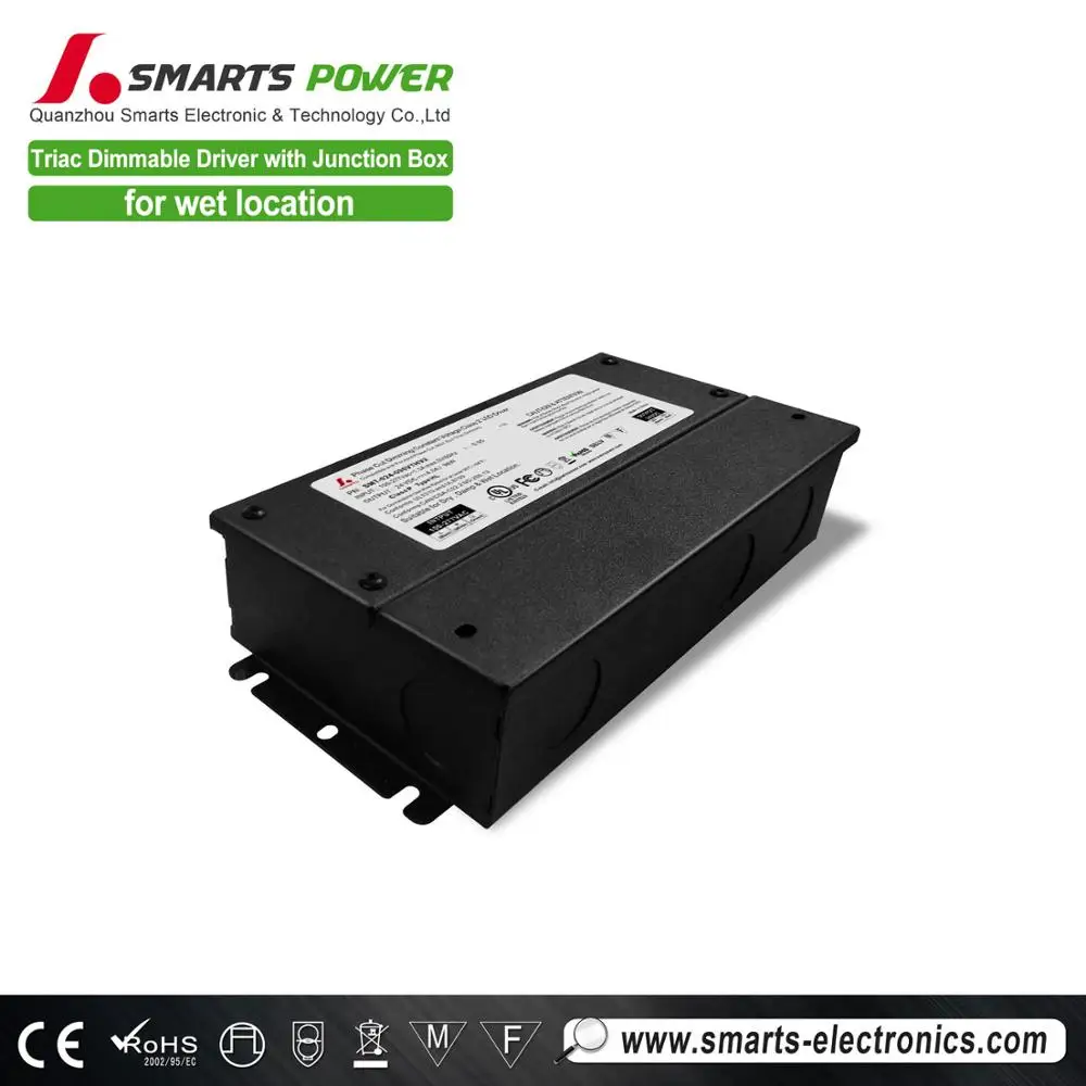 96 Watt 277V input 24VDC constant voltage led driver triac dimmable