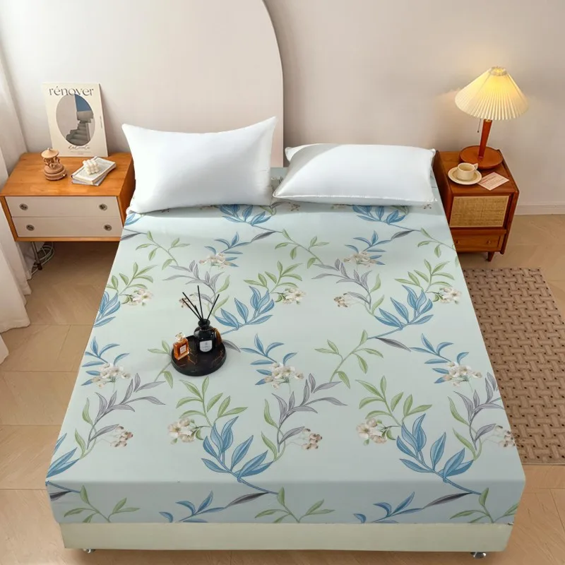flora printing bedding cover sheet removable elastic bed sheet home hotel mattress elastic bed cover